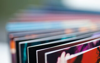 Closeup photo of colored magazines pages with shallow depth of field and nice copy space