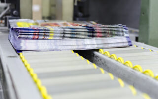 Print shop press printing magazine finishing line